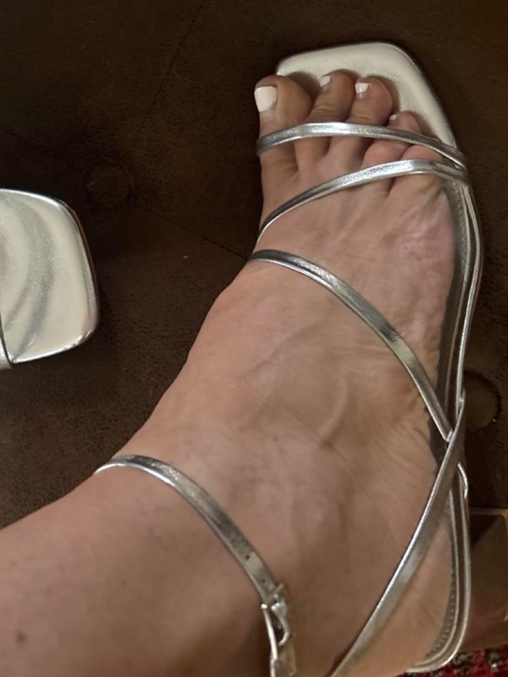 Women's Silver Strap Sandals